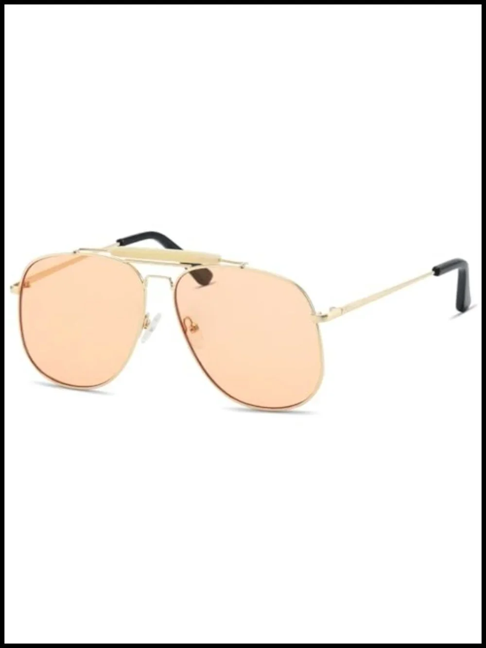 Retro 70s Aviator Sunglasses Square Vintage Metal Frame UV400